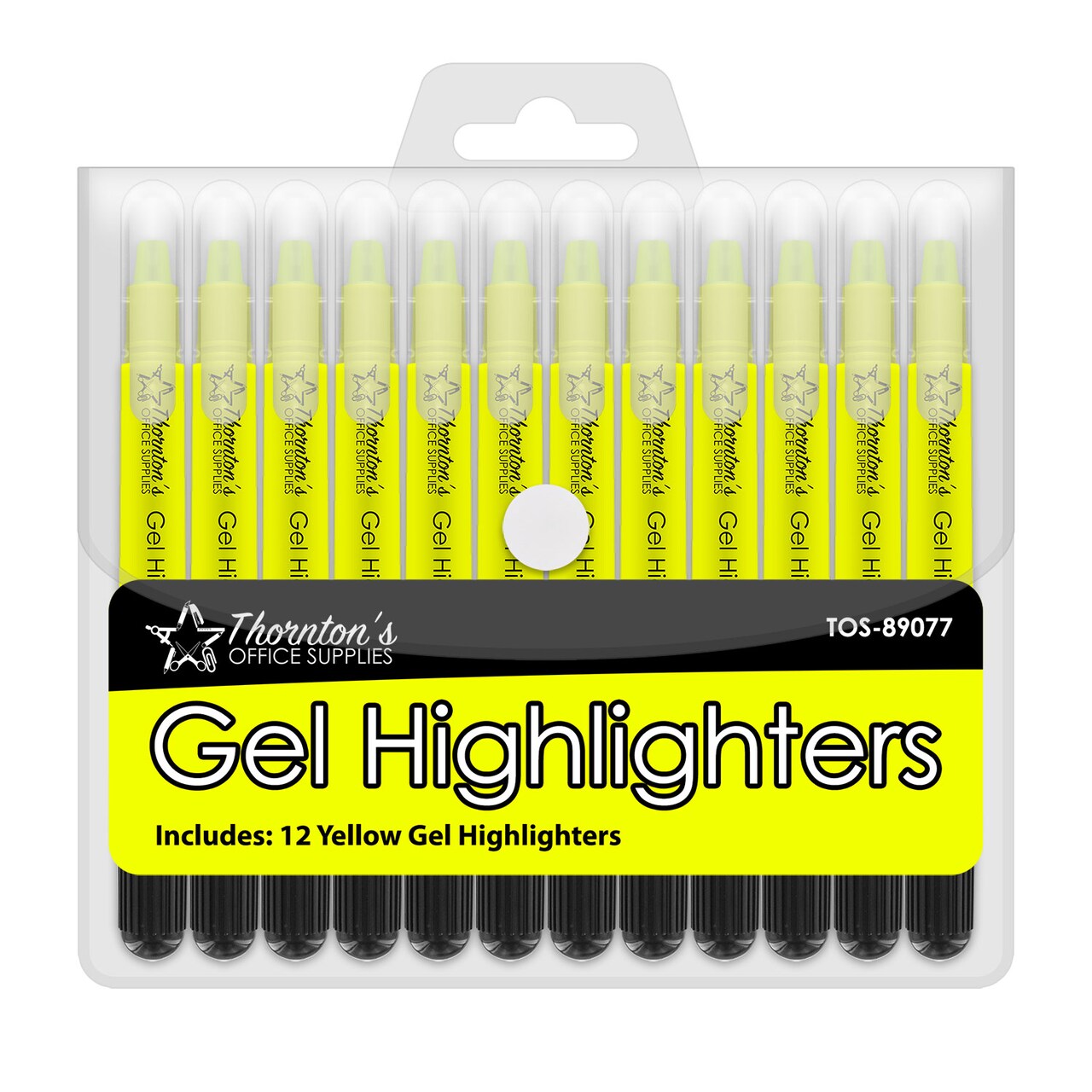 Thornton's Office Supplies Twist-Retractable Bible Gel Highlighters, 12-Count